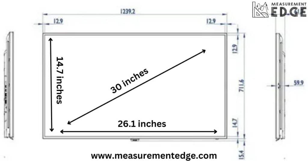 Standard Dimensions of a 30 Inch TV